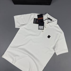 Zegna Polo Yaka Beyaz İthal İnterlog Kumaş