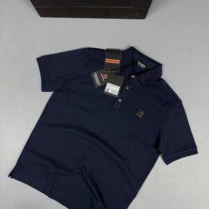 Zegna Polo Yaka Lacivert İthal İnterlog Kumaş
