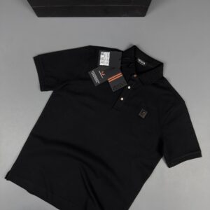 Zegna Polo Yaka Siyah İthal İnterlog Kumaş