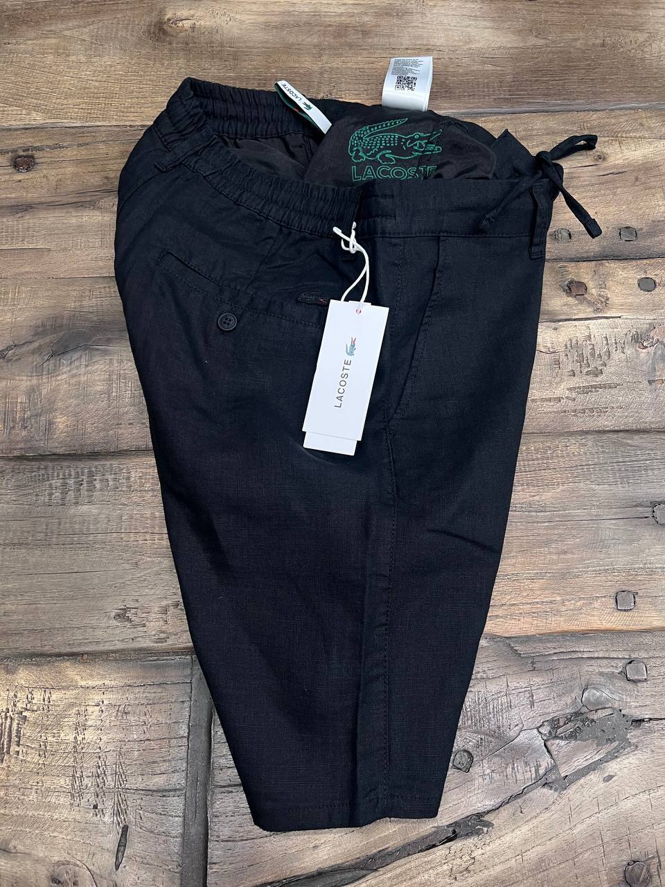 Lacoste Gabardin Siyah Renk Yumuşak Kumaş Şort