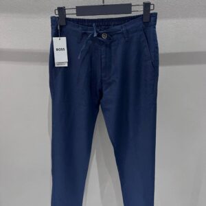 Boss Ham Keten Lacivert Renk Jogger Pantolon