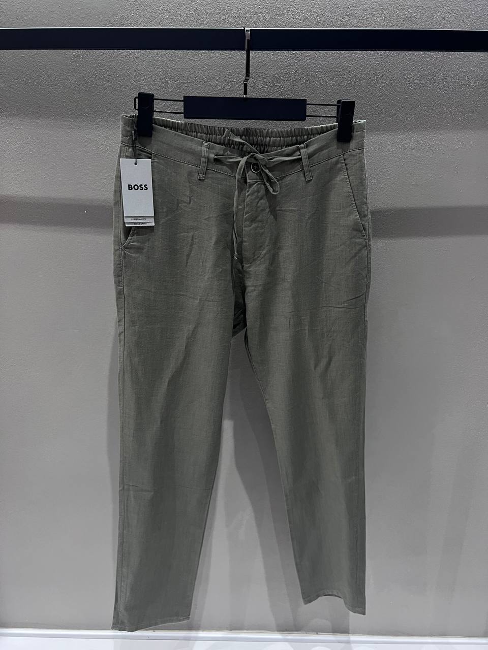 Boss Ham Keten Haki Renk Jogger Pantolon