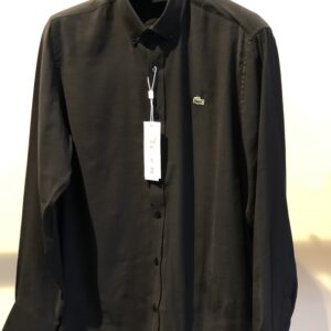 Lacoste İthal Polyemit Siyah Slimfit Gömlek