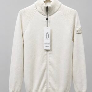 Stone Island Tam Femuarlı Hırka Beyaz Renk