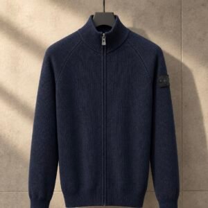 Stone Island Tam Femuarlı Hırka Siyah Renk